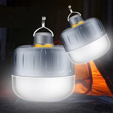 Портативный фонарь, лампа для кемпинга, 7200 мА/ч, светильник для палатки, водонепроницаемый, аварийный, для чтения, для ремонта, лампы, магнит, светильник-вспышка, DC Interfac