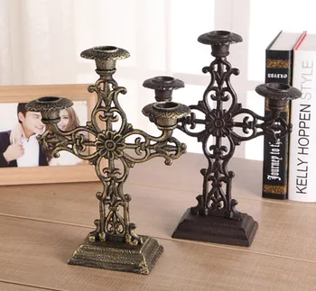 

Cast Iron Candelabra Candle Holder Vintage Home Decor