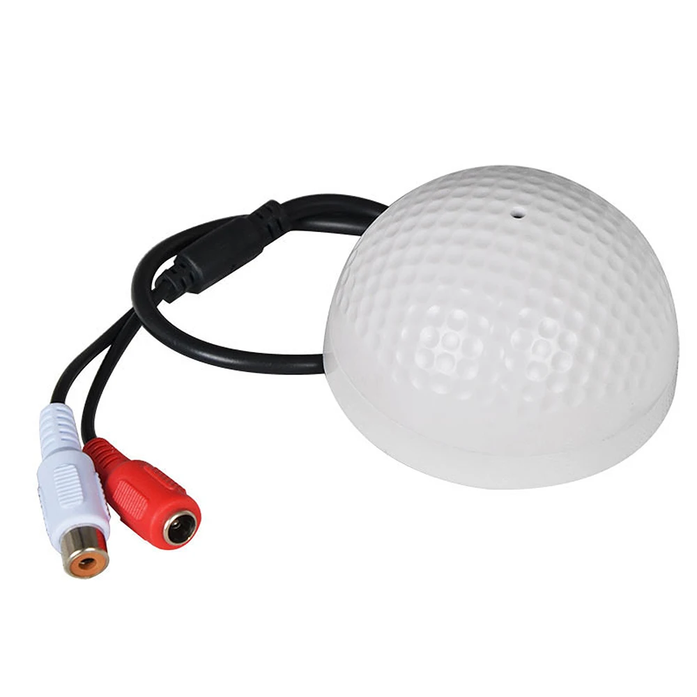 

Golf-shaped Audio Pick-up Device High-sensitivity DC12V CCTV Microphone for Sound Monitoring