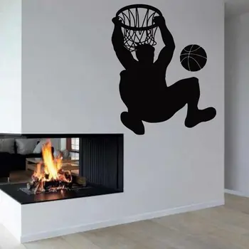 

Basketball Player Sticker Sports Decal Posters Vinyl Wall Decals Pegatina Quadro Parede Decor Mural Basketball Sticker