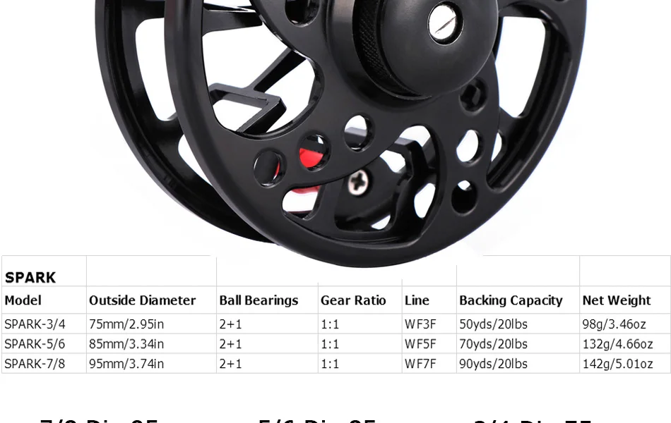 Goture SPARK Fly Рыболовная катушка 5/6 7/8 2+ 1BB легкая Летающая катушка с ЧПУ-Обработанный Алюминий Макс сопротивление 8 кг влево/вправо взаимозаменяемые