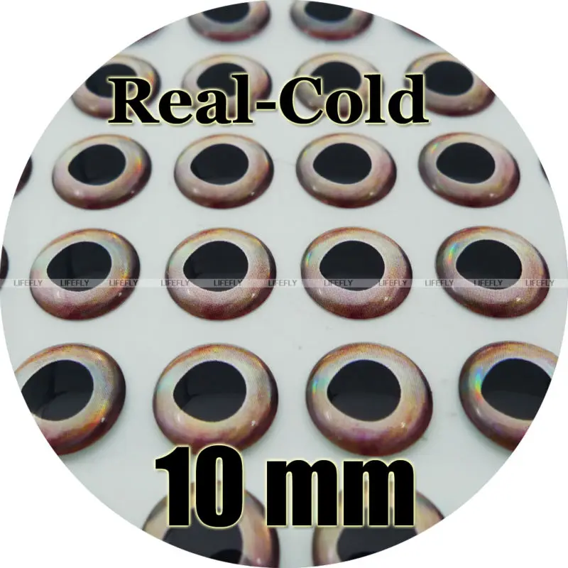 

10mm 3D Real Cold / Wholesale 280 Soft Molded 3D Holographic Fish Eyes, Fly Tying, Jig, Lure Making