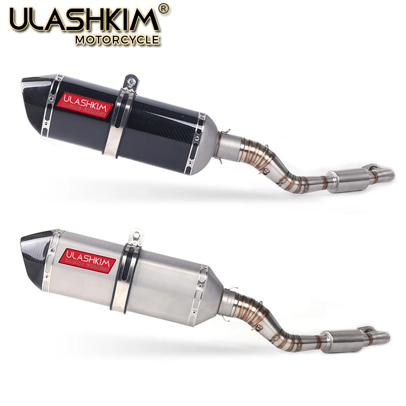 

Motorcycle Full Exhaust Slip On Full System Modified Front Middle Link Pipe Muffler With Stciker For YAMAHA NMAX155 NMAX 155