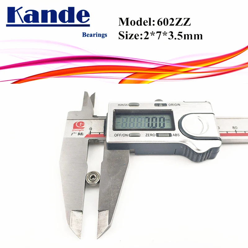 Kande Bearings 602ZZ ABEC-1 ABEC-3 ABEC-5 P5 602 ZZ 602Z Miniature Ball Bearing 602 2x7x3.5mm 10pcs