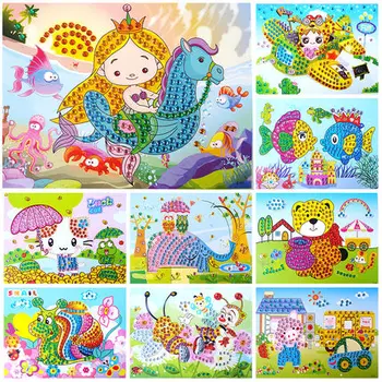 

Mosaic Crystal Diamond Stickers Children's Handmade Material Pack EVA Stereo Sticker Kindergarten Diy Creative Toy