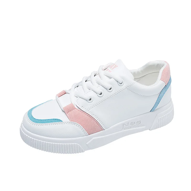 Blanc Femmes forme Ins Décontractées Bleu jaune Plate Chaussures rouge Femelle Lacets À D'été Appartements Printemps Tendances TCqBT