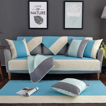 

Double Color Matching Sofa Cover Cotton Slip-resistant Sofa Towel Chair Covers Mats Living/Drawing Room Decorative L-Shaped