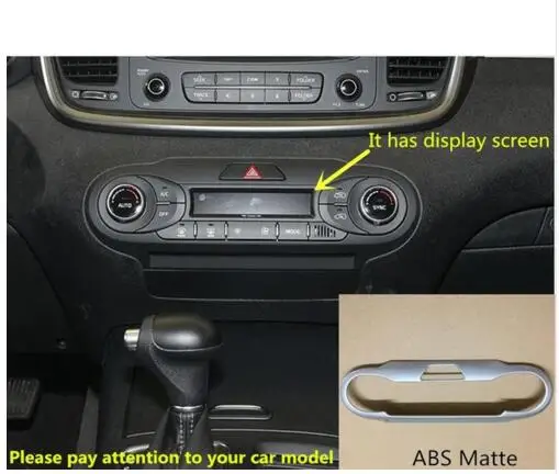 Для Kia Sorento L автомобильный Стайлинг средняя консоль температура кондиционер кнопка регулировки громкости накладка рамка - Название цвета: ABS matte