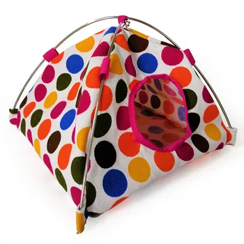 

Bird Cage Bird House Tent Shape Soft Coral Velvet Cartoon Bird Parrot Warm Nest Bed Cave Cage Pet Products