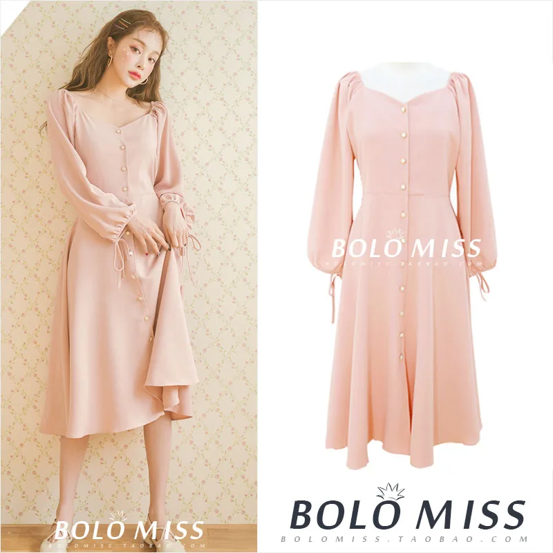 

Goddess Style V Neck Solid Classy Dress a Line Spring Summer Slim Waist Midi Dress Robe Femme Vestido Mujer Vestiti Donna