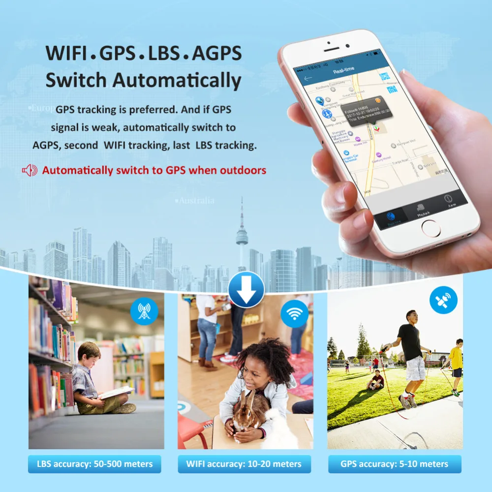 2018 собака GPS tracker мини дети локатор pet отслеживания устройства IP68