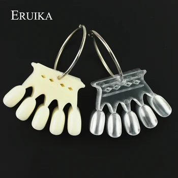 

10pcs Round Shape False Nail Tips 4 Color Nature Clear Black Display Full Cover Fake Nail Manicure Tools