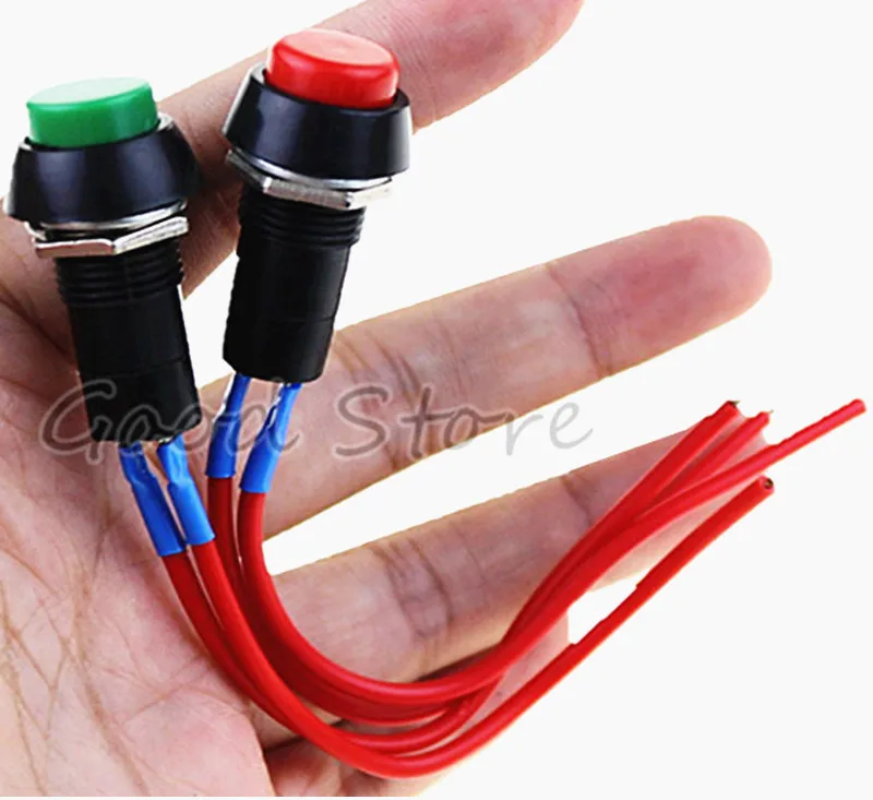 

1pcs PBS-11A PBS-11B Universal Car Motorcycle Horn 250V 3A 2 Wires Push Button Switch