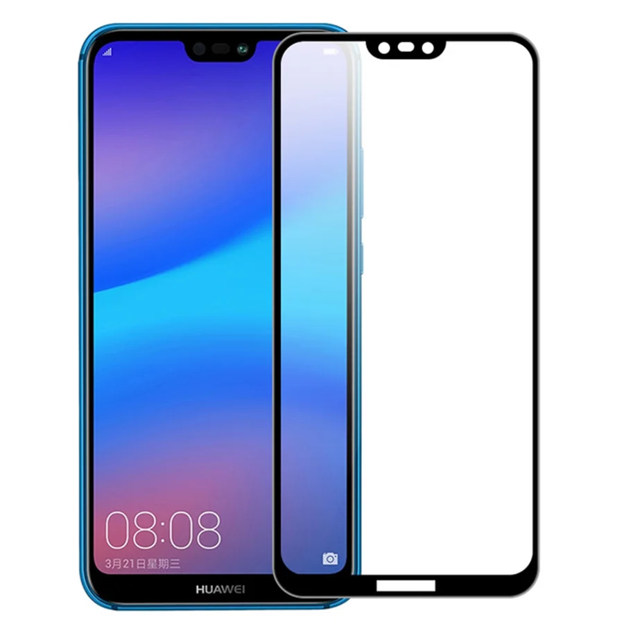 Закаленное стекло с полным покрытием для Huawei nova 3e 3i защитная стеклянная пленка