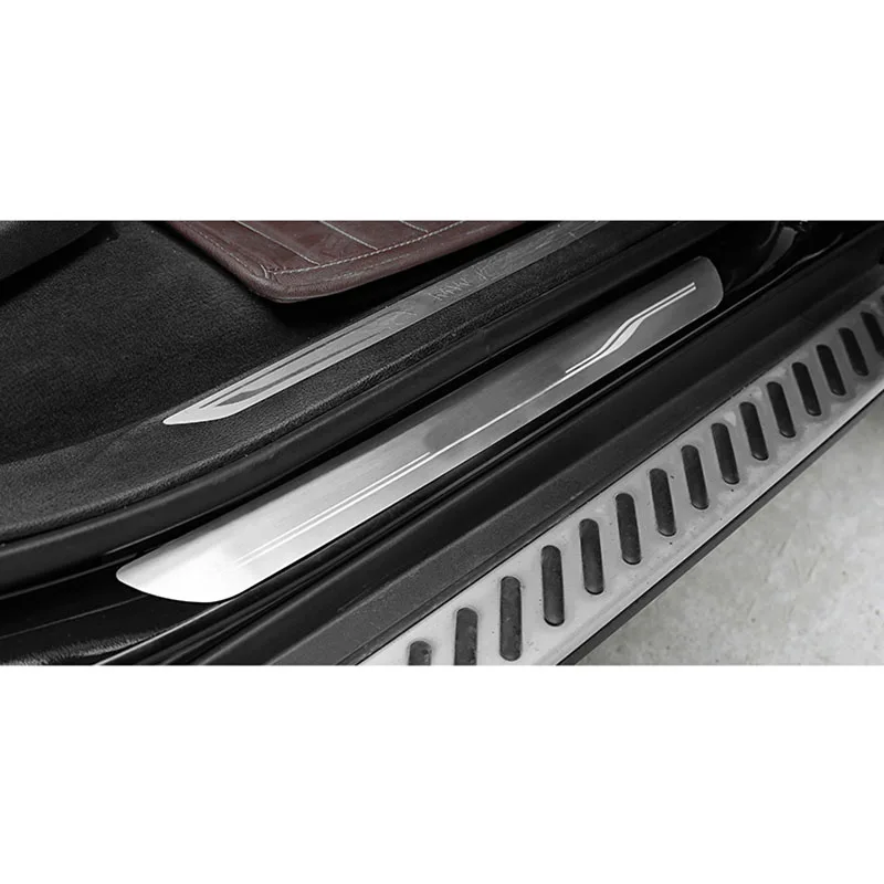 4 шт. стальная накладка подходит для BMW X6 F16 2015 2017 & X5 F15 2014 Накладка порога двери|for