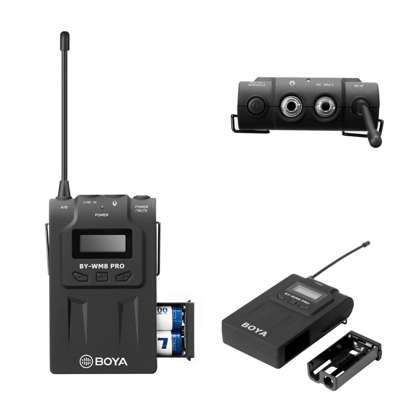 BOYA BY-WM8 Pro mic конденсаторный беспроводной микрофон микрофонная система аудио видео приемник-записывающее устройство для Canon Nikon sony DSLR камеры
