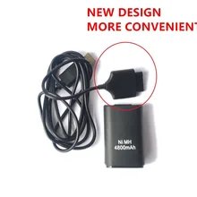 Для Microsoft Xbox 360 контроллер 4800 mAh аккумуляторная батарея пакет зарядное устройство+ USB проводной зарядный кабель специальный дизайн