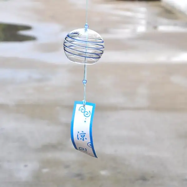 Japan Traditional Wind Chime Glass Wind Bell Summer Windows Hanging Decor #1
