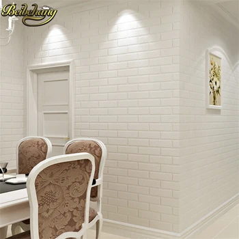 

off white 3d modern design brick wallpaper roll vinyl Wall covering wall paper for background living room dinning room store