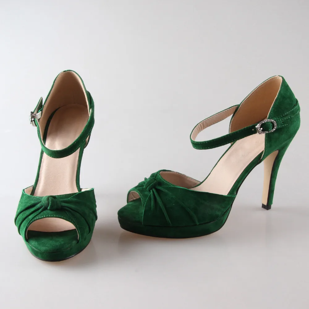 chaussure talon verte
