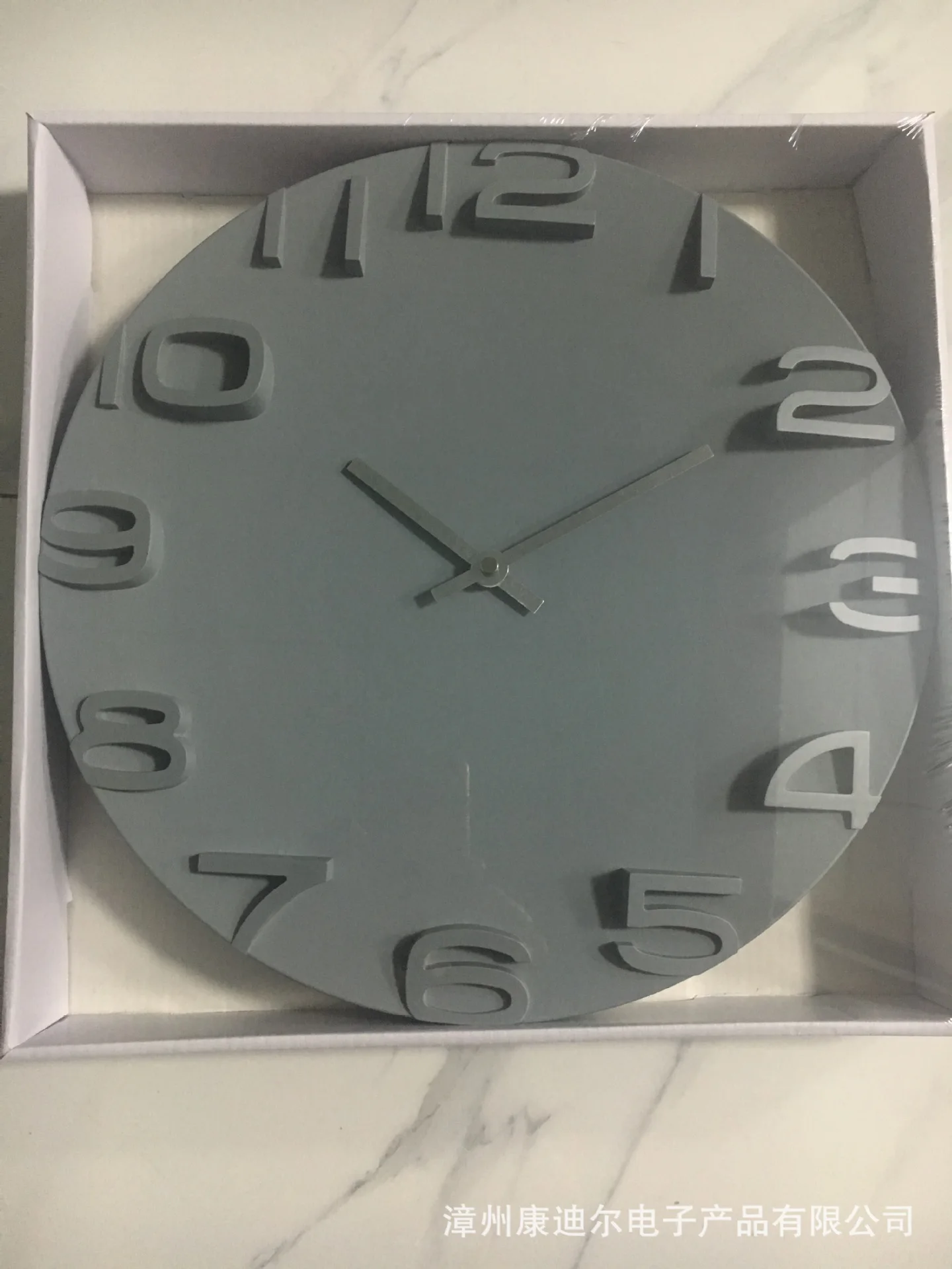 3D настенные часы современный дизайн украшения для гостиной скандинавские короткие Висячие кварцевые часы большие настенные часы домашний декор бесшумные 14 дюймов - Цвет: gray