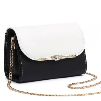 

Summer Women Bag chain Messenger Bag PU Leather Crossbody Bags For Women 2019 Shoulder Female Patchwork Travel Purses