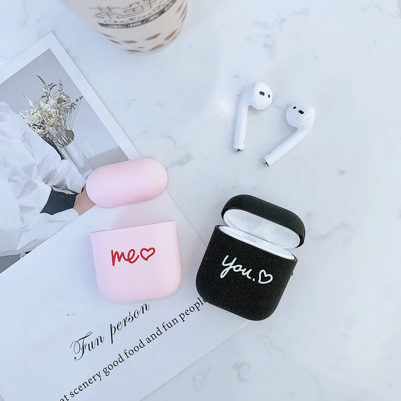 Чехол для наушников AirPods с милыми буквами Apple Airpods 2 силиконовый защитный