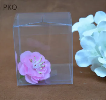 

Size 4*4*4cm square clear pvc packaging box for chocolates,Small plastic boxes,Transparent Gift box 100pcs