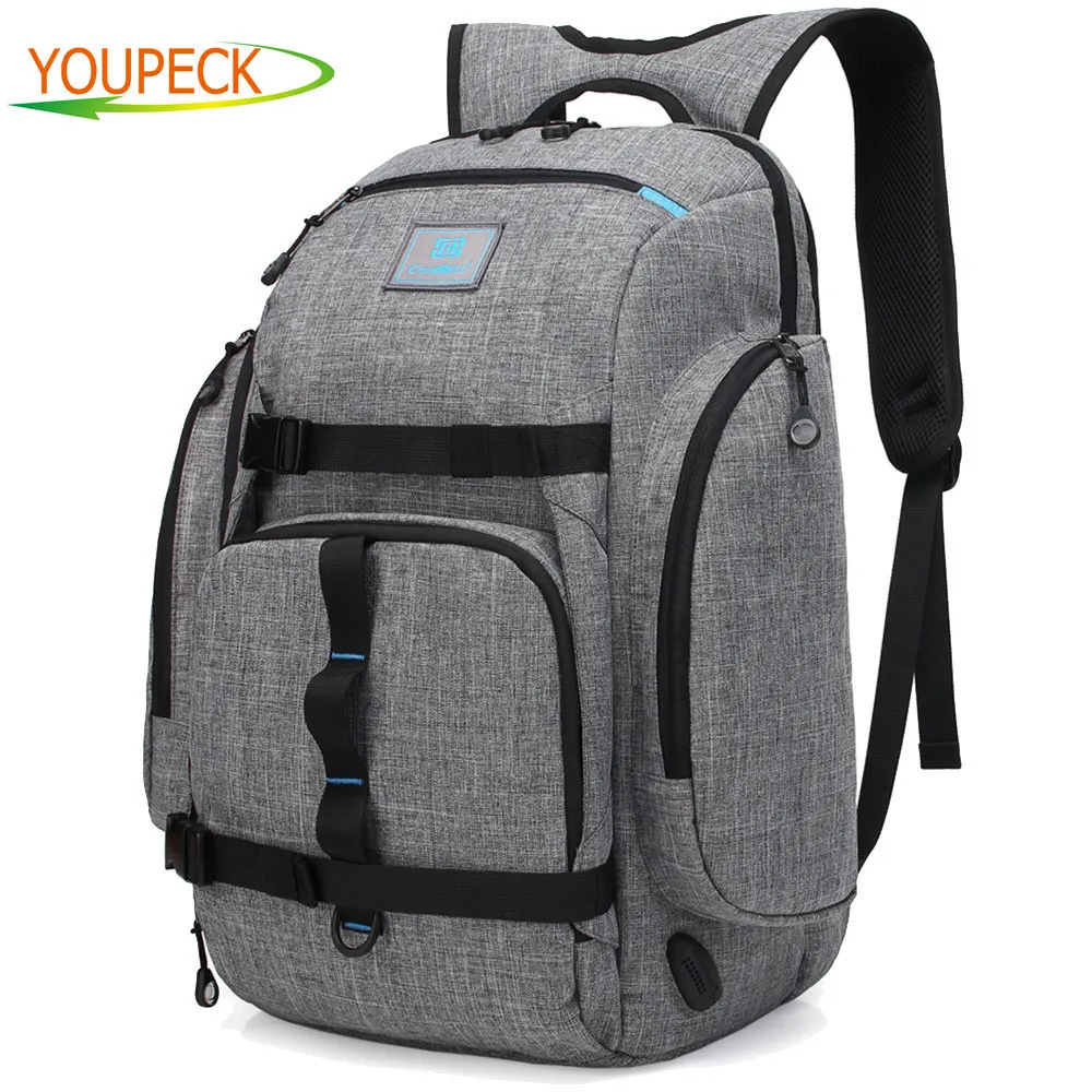 

Large Capacity Laptop bag 17 17.3 inch Backpack bag notebook Travel Business Bag Business Rucksack Knapsack bags USB Port Charge