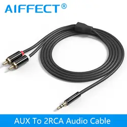 Aiffect 3.5 мм RCA аудио кабель Джек 2 RCA AUX кабель для эдифер дома Театр DVD VCD телефон наушники hifi 1 М 1.5 м 2 м кабель rca