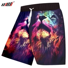 UJWI мужские повседневные шорты летние модные мужские пляжные шорты с принтом Космическая Звезда 3D шорты с рисунком льва Hombre короткие брюки с эластичной резинкой на талии