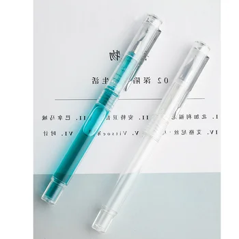 

Transparent Fountain pen Crystal vision fountain ink pens for writing calligraphy Stationery student Office school supplies F215