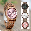 BOBO BIRD Wooden Watch Men for Lovers Couple Wood and Steel Combined women watches with StopWatch  часы женские erkek kol saati ► Photo 1/6