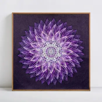 

Meian DIY Diamond Painting Flower Special shaped Diamond Embroidery Cross Stitch Handmade Craft Rinestone For Home Decor