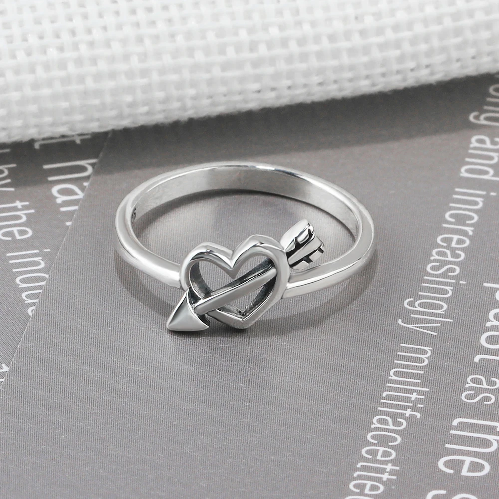 Arrow Of Love Design Ring 925 Sterling Silver Rings For Women OL Jewelry Gift For Her (JewelOra RI102915)