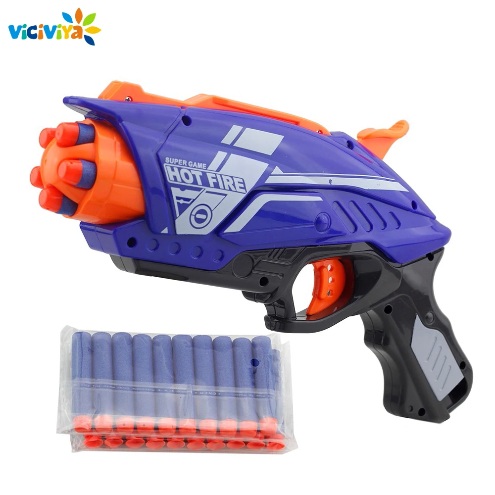 Пластиковая игрушечная пушка для Nerf Elite серии Blaster с 20 шт Мягкая EVA пуля детское