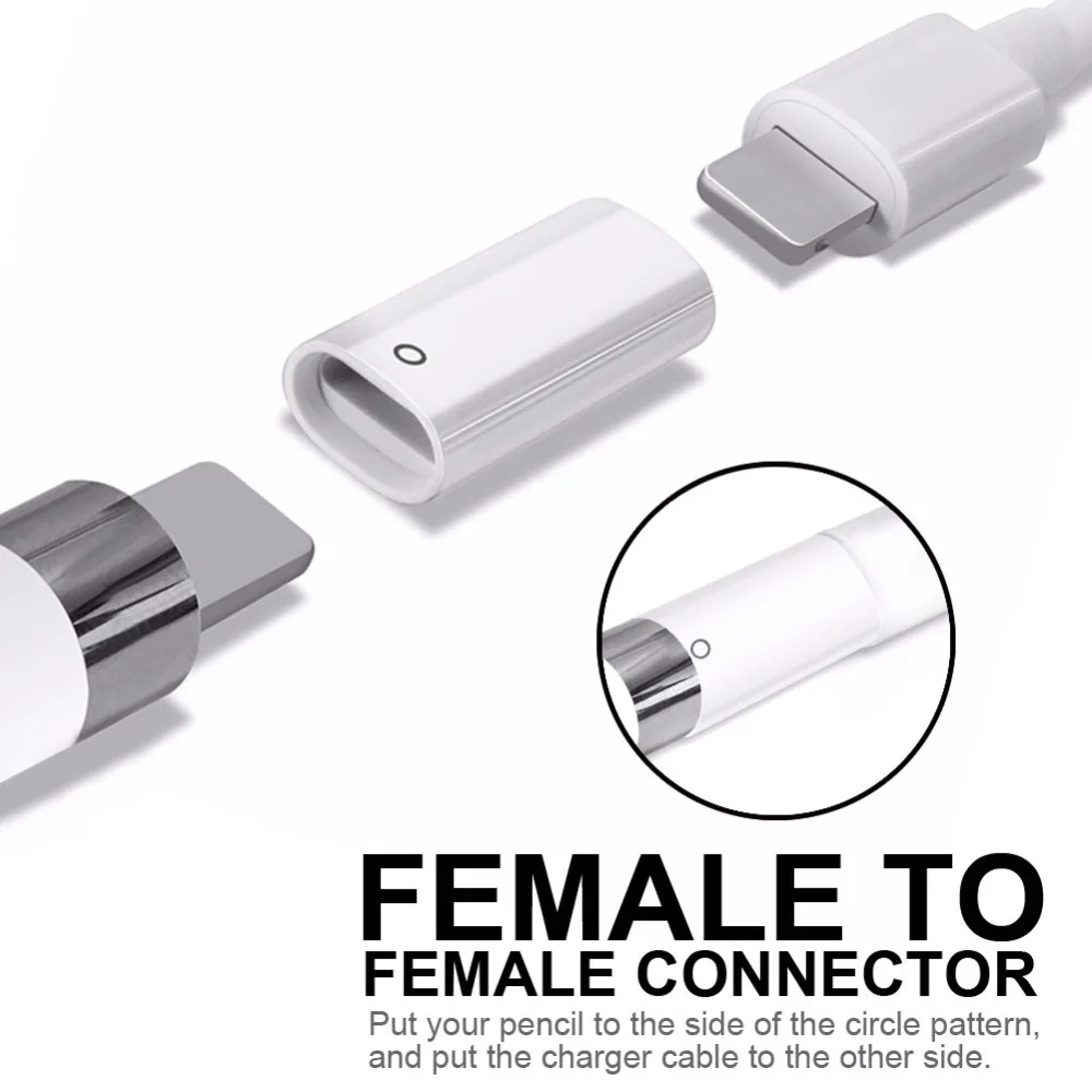 

ABS Lighting Female To Female Charging Converter Adapter For iPad Pro Stylus For Apple Pencil charger Accesorios #11