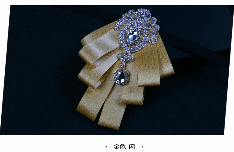 Iasky Британский алмаз воротник лук Галстуки мода галстук Для мужчин подарок шелк Галстуки для Для мужчин Бизнес Свадебные Жених женихов Для мужчин для мужчин S Галстуки - Цвет: Golden flash