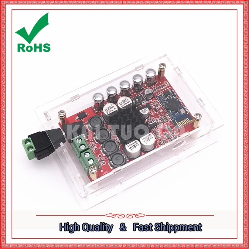 

Upgraded TDA7492P Bluetooth CSR4.0 Audio Receiver Digital Amplifier module Board 50W Stereo Acrylic Shell