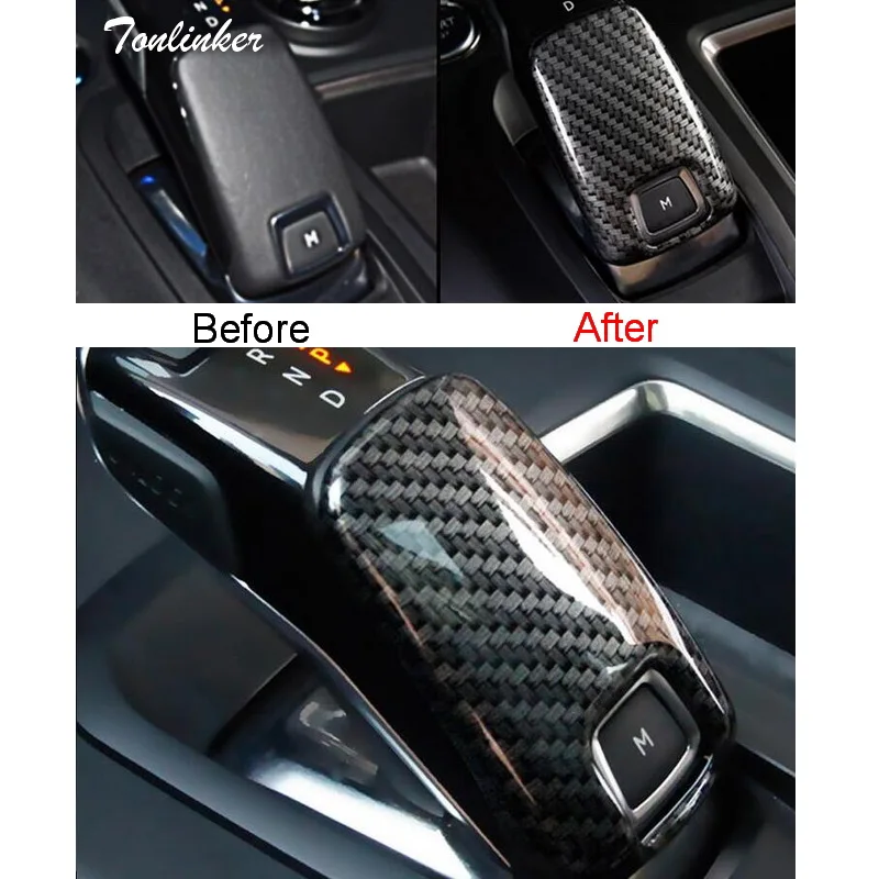 

Tonlinker Cover Case Stickers for Citroen C5 aircross 2017-18 Car Styling 1 PCS ABS Chrome Gear head decoration cover stickers
