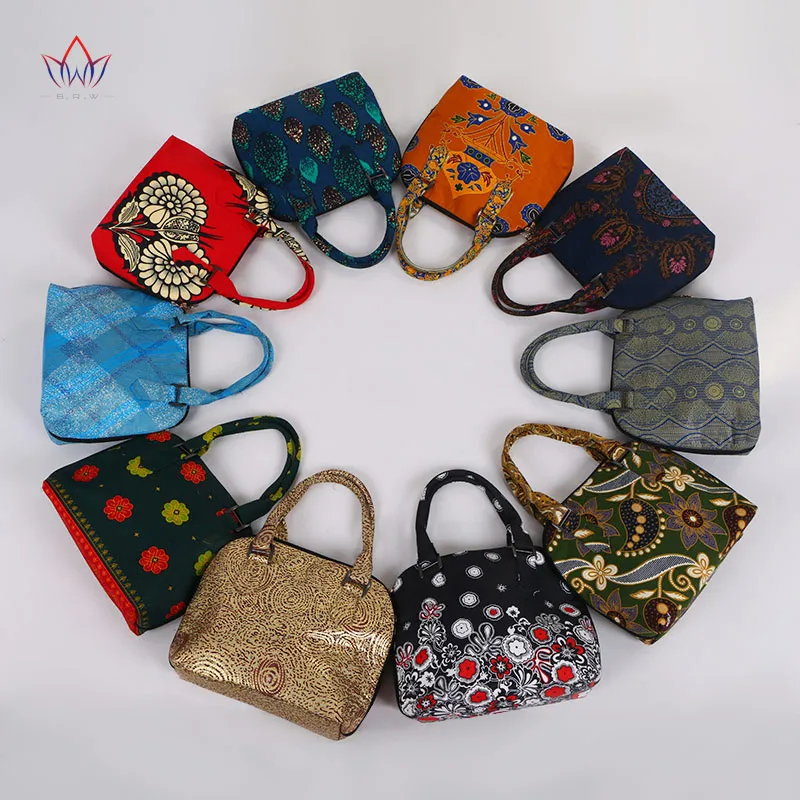 

High Quality Bazin Riche African Wax Prints Fabric Women Fashion Hand Bag for Party Super Wax Hollandais with Hand Bag WYB410-1