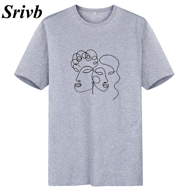 

Srivb Face Art Print Graphic Tee Shirt Femme Harajuku Summer Plus Size Cotton T Shirt Women Funny Hipster Women Tshirt Tops