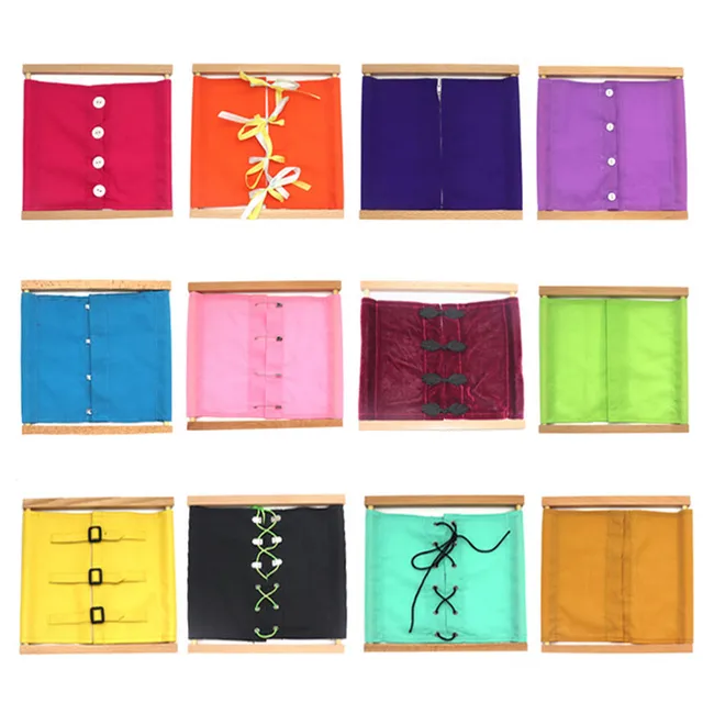 US $8.19 Montessori Daily Life teaching aids Montessori clothing and frame Kindergarten baby children learn 