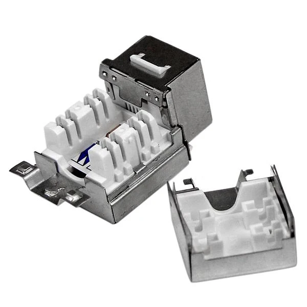 StarTech.com экранированный Cat 6a Keystone Jack RJ45 Ethernet Cat6a стены Джек Уайт 110 Тип белый 21 мм 38 1 16