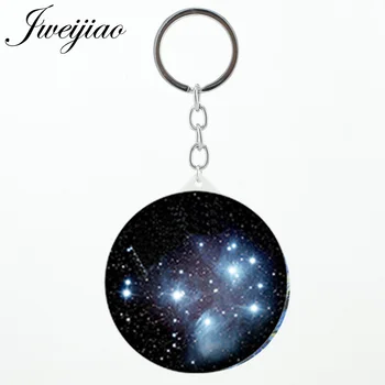 

JWEIJIAO stars Nebula New Fashion System Galaxy pocket mirror keyring Creative infinite small mirror for makeup d962