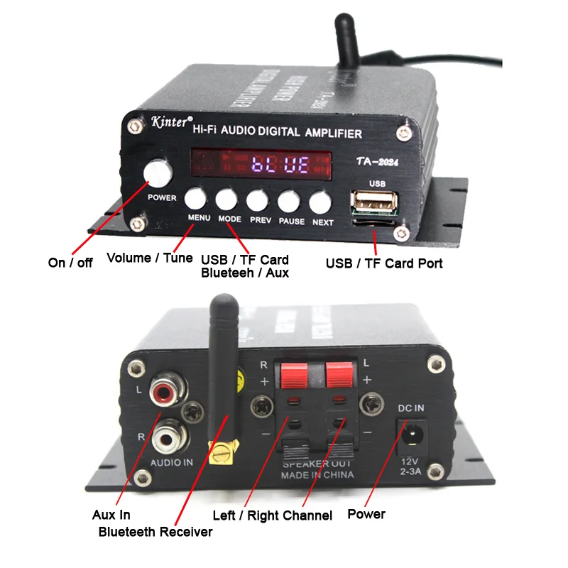 Аркадная игра TA 2024 12V20W 2 канальный hi fi стерео звук цифровой аудио усилитель для