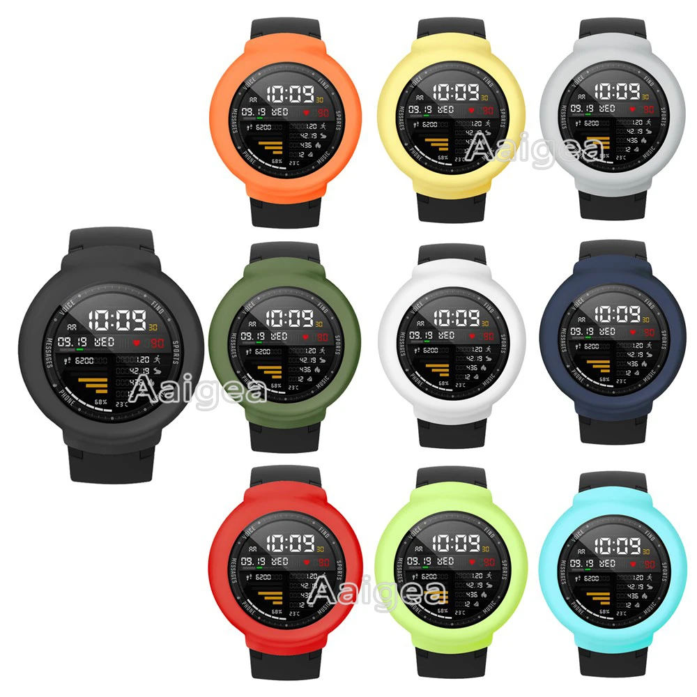 

Silicone Watch Protector Case Frame for Xiaomi Huami Amazfit Verge 3 Colorful Replacement Full Protective Cover for huami watch