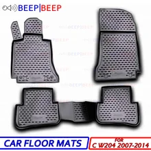 Автомобильные коврики для Mercedes Benz C Class W204 2007-, автомобильные коврики, автомобильные коврики, водонепроницаемые автомобильные стильные украшения интерьера