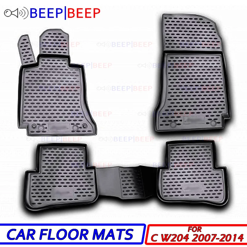 

For Mercedes Benz C Class W204 2007-2014 car floot mats carpets auto floor mats waterproof car styling interior decoration