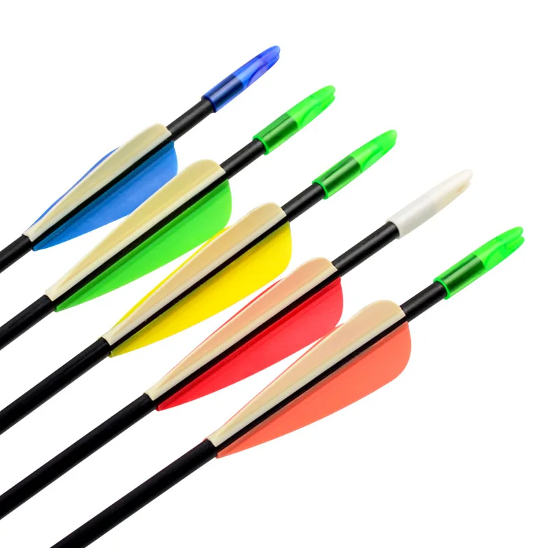 New style colorful 12pcs 32inch FiberGlass Arrows for Archery Hunting
